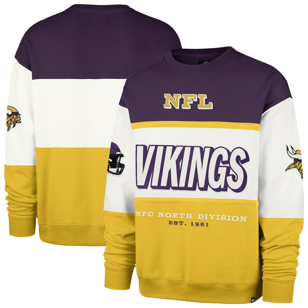 Minnesota Vikings '47 Breeze Maximalist Sweatshirt - Purple/Gold - 47 brand