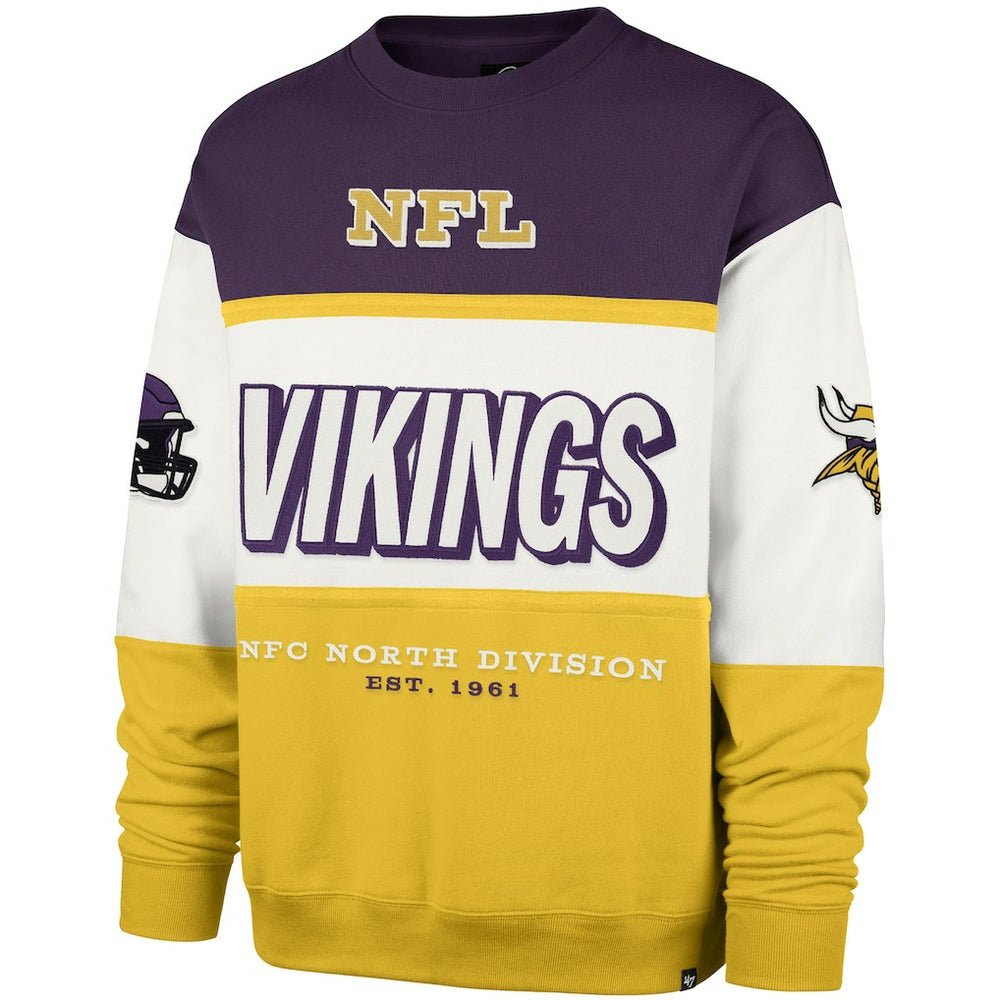 Minnesota Vikings '47 Breeze Maximalist Sweatshirt - Purple/Gold - 47 brand