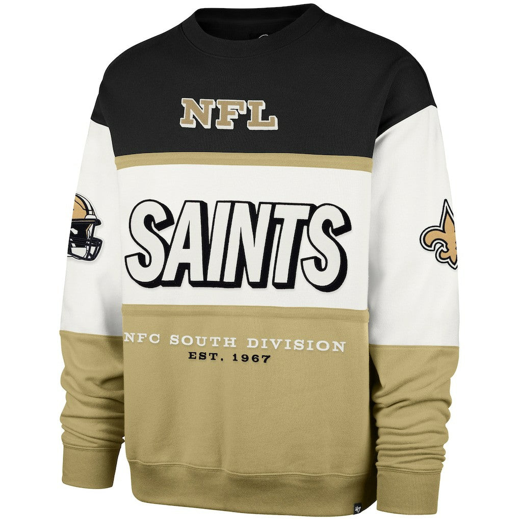 New Orleans Saints '47 Breeze Maximalist Sweatshirt - Black/Gold - 47 brand