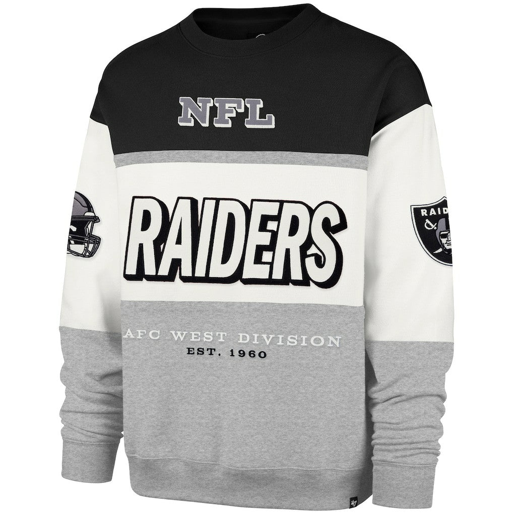 Las Vegas Raiders '47 Breeze Maximalist Sweatshirt - Black/Gray - 47 brand
