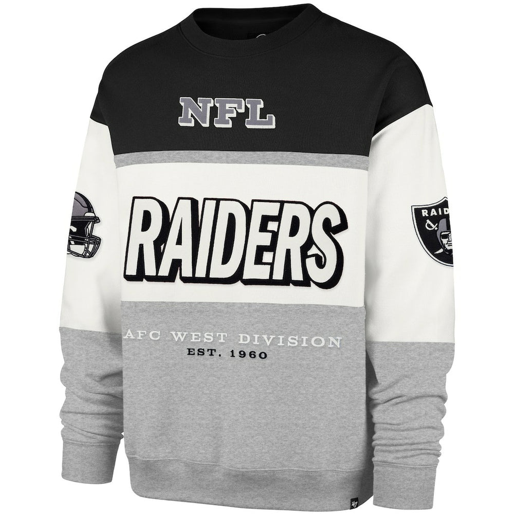Las Vegas Raiders '47 Breeze Maximalist Sweatshirt - Black/Gray - 47 brand