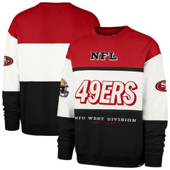 San Francisco 49ers '47 Breeze Maximalist Sweatshirt - Scarlet/Black - 47 brand