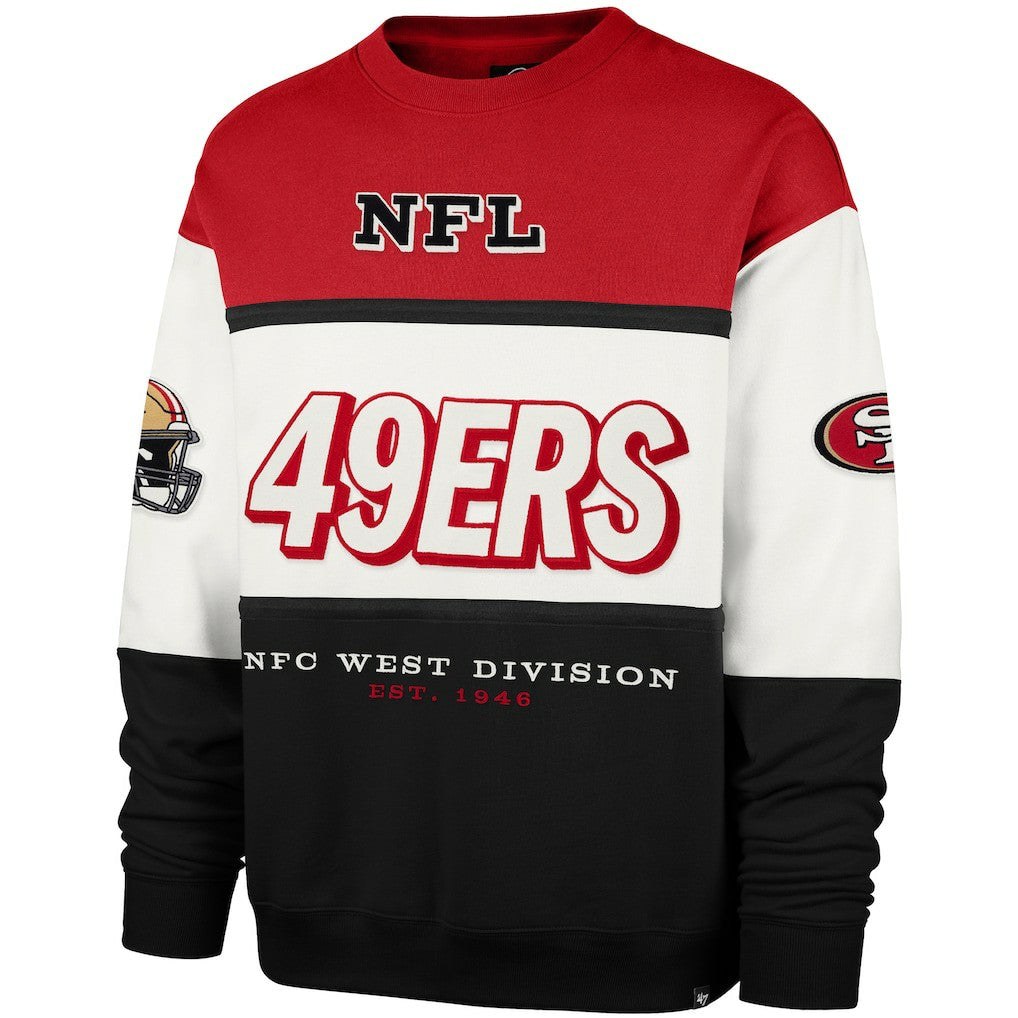San Francisco 49ers '47 Breeze Maximalist Sweatshirt - Scarlet/Black - 47 brand