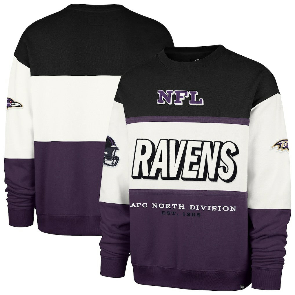 Baltimore Ravens '47 Breeze Maximalist Sweatshirt - Black/Purple - 47 brand