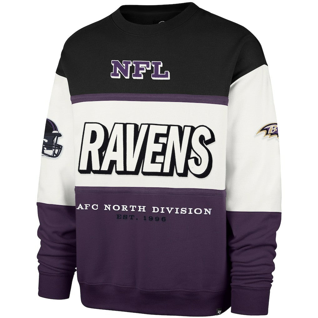 Baltimore Ravens '47 Breeze Maximalist Sweatshirt - Black/Purple - 47 brand