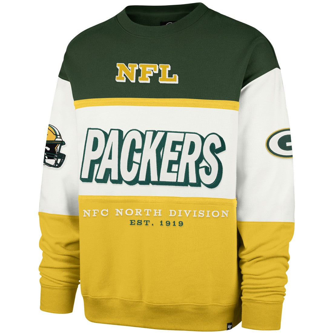 Green Bay Packers '47 Breeze Maximalist Sweatshirt - Green/Gold - 47 brand