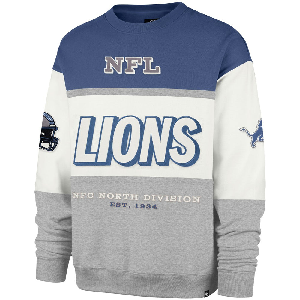 Detroit Lions '47 Breeze Maximalist Sweatshirt - Blue/Gray - 47 brand