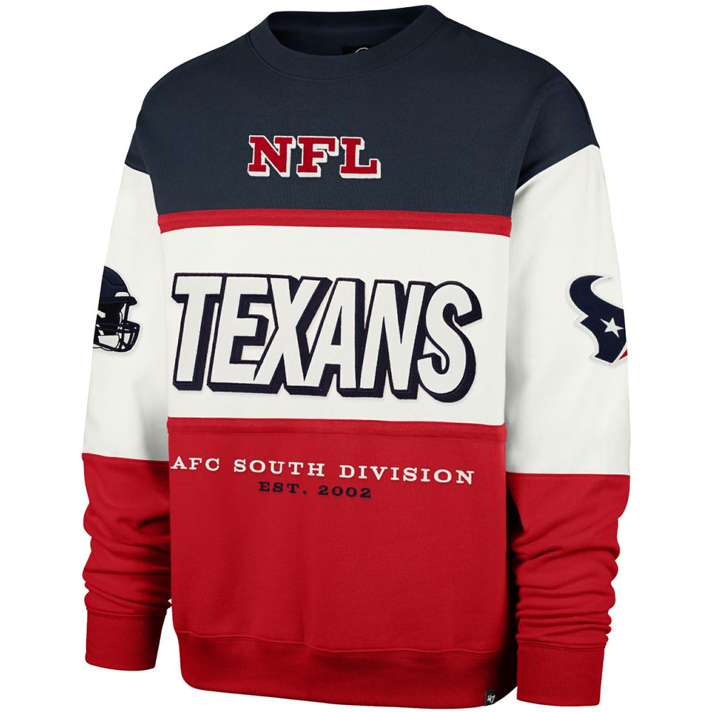 Houston Texans '47 Breeze Maximalist Sweatshirt - Navy/Red - 47 brand