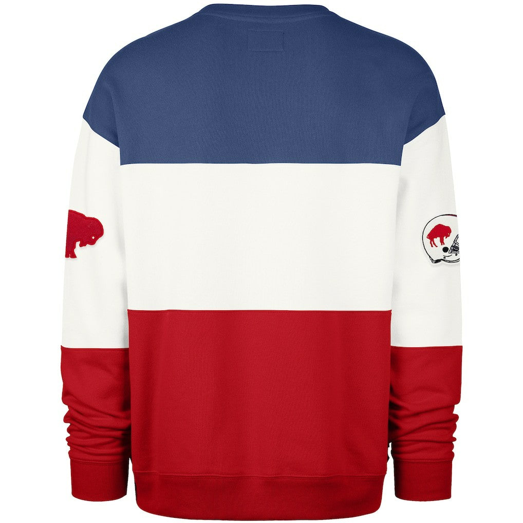 Buffalo Bills '47 Throwback Breeze Maximalist Sweatshirt - Royal/Red - 47 brand