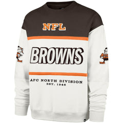 Cleveland Browns '47 Throwback Breeze Maximalist Sweatshirt - White - 47 brand