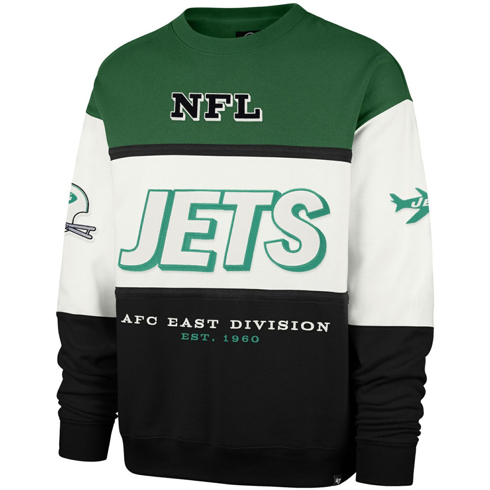 New York Jets '47 Throwback Breeze Maximalist Sweatshirt - Kelly Green/Black - 47 brand