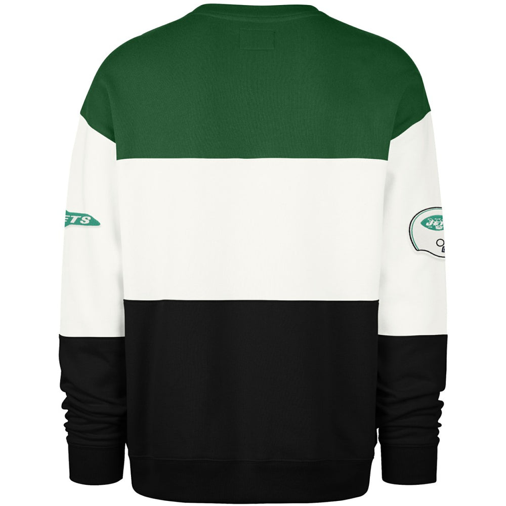New York Jets '47 Throwback Breeze Maximalist Sweatshirt - Kelly Green/Black - 47 brand