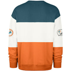 Miami Dolphins '47 Throwback Breeze Maximalist Sweatshirt - Aqua/Orange - 47 brand