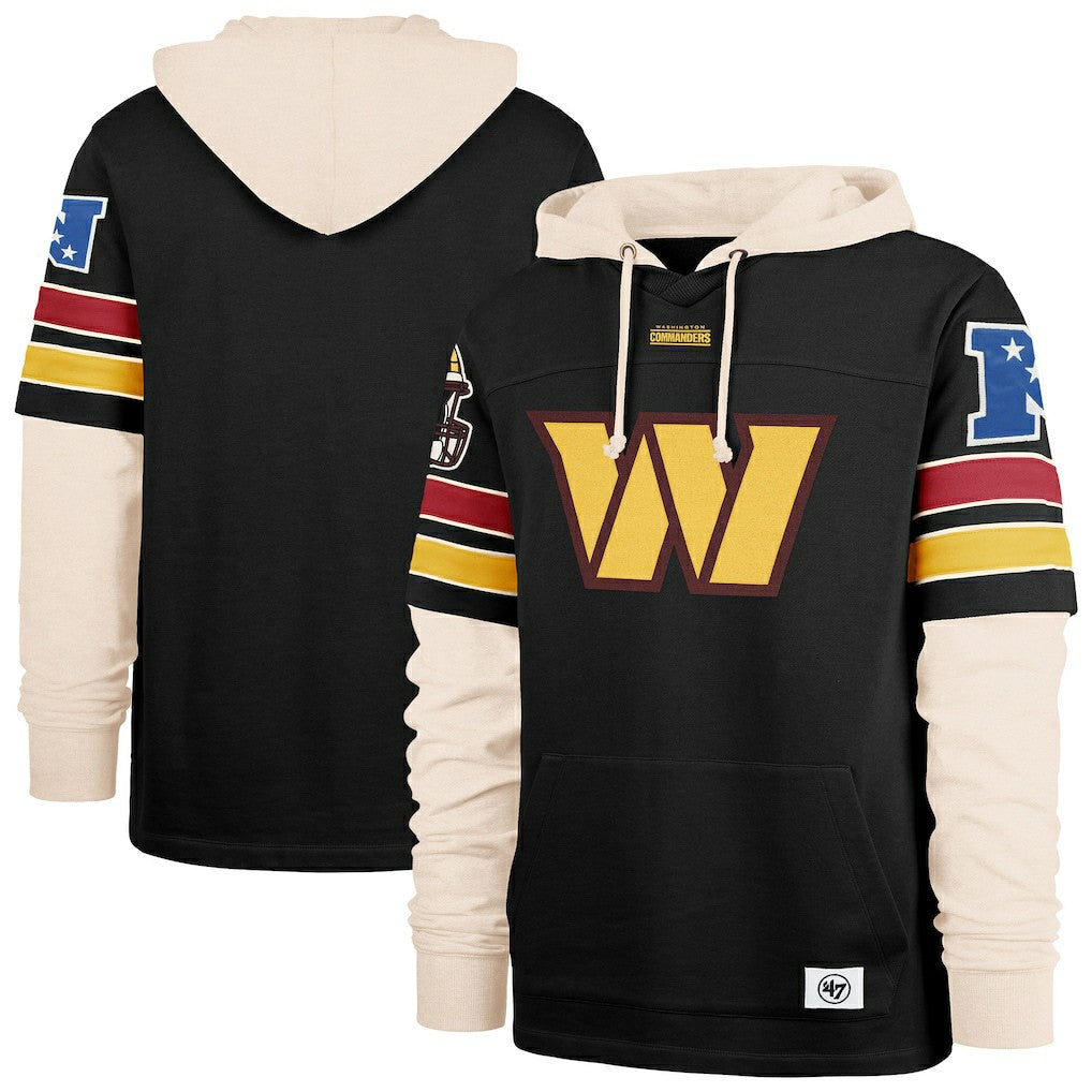 Washington Commanders '47 Split Zone Cornerback Duo Hoodie - Black - 47 brand