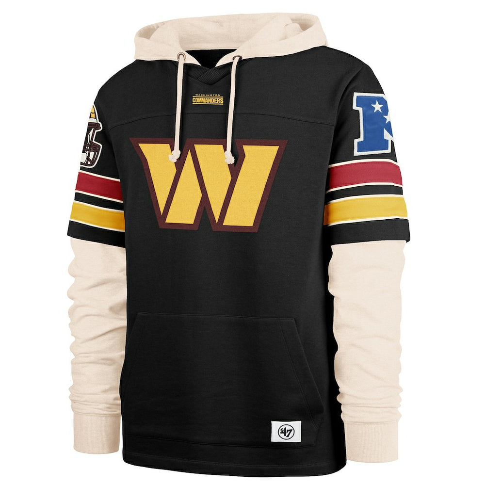 Washington Commanders '47 Split Zone Cornerback Duo Hoodie - Black - 47 brand