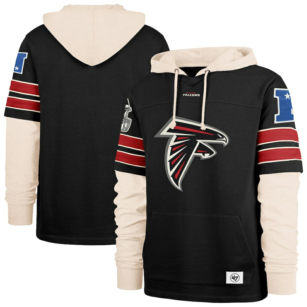 Atlanta Falcons '47 Split Zone Cornerback Duo Hoodie - Black - 47 brand