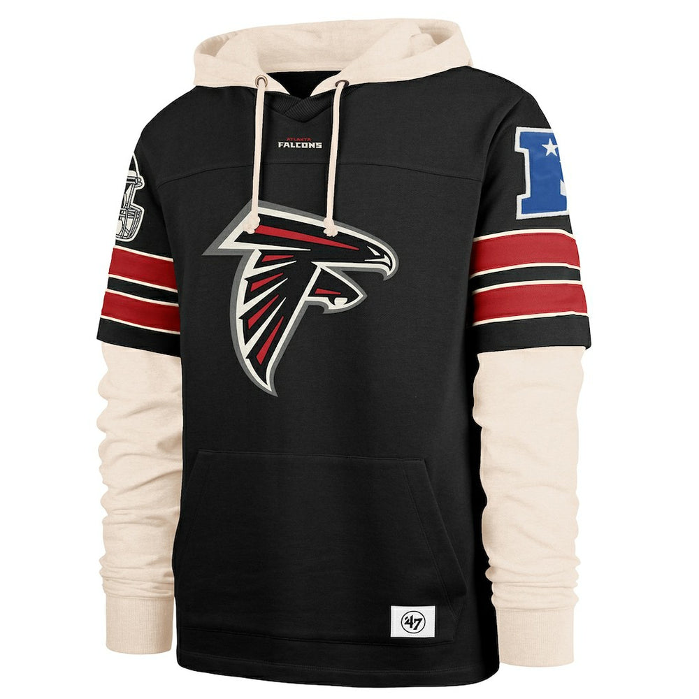 Atlanta Falcons '47 Split Zone Cornerback Duo Hoodie - Black - 47 brand