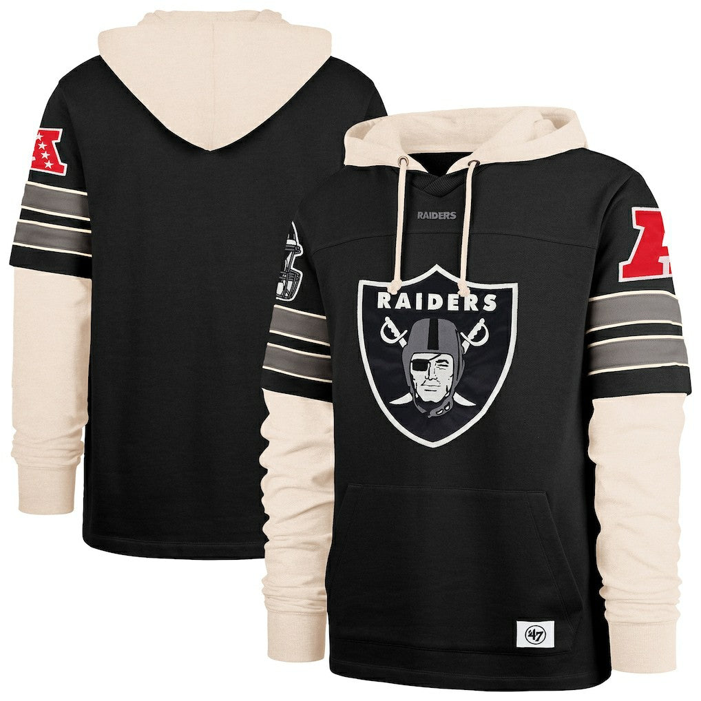 Las Vegas Raiders '47 Split Zone Cornerback Duo Hoodie - Black - 47 brand