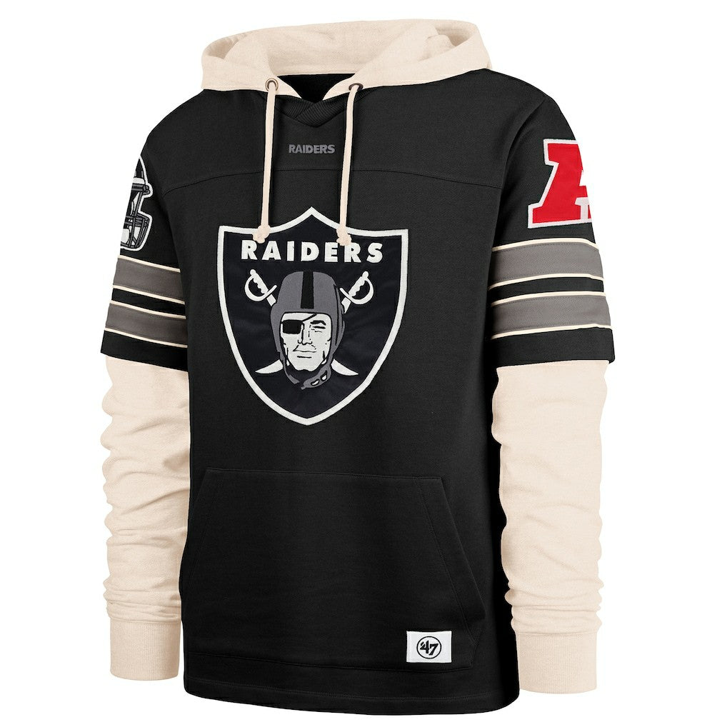 Las Vegas Raiders '47 Split Zone Cornerback Duo Hoodie - Black - 47 brand