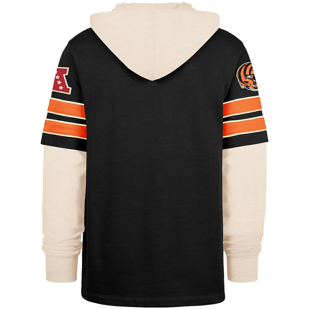 Cincinnati Bengals '47 Split Zone Cornerback Duo Hoodie - Black - 47 brand