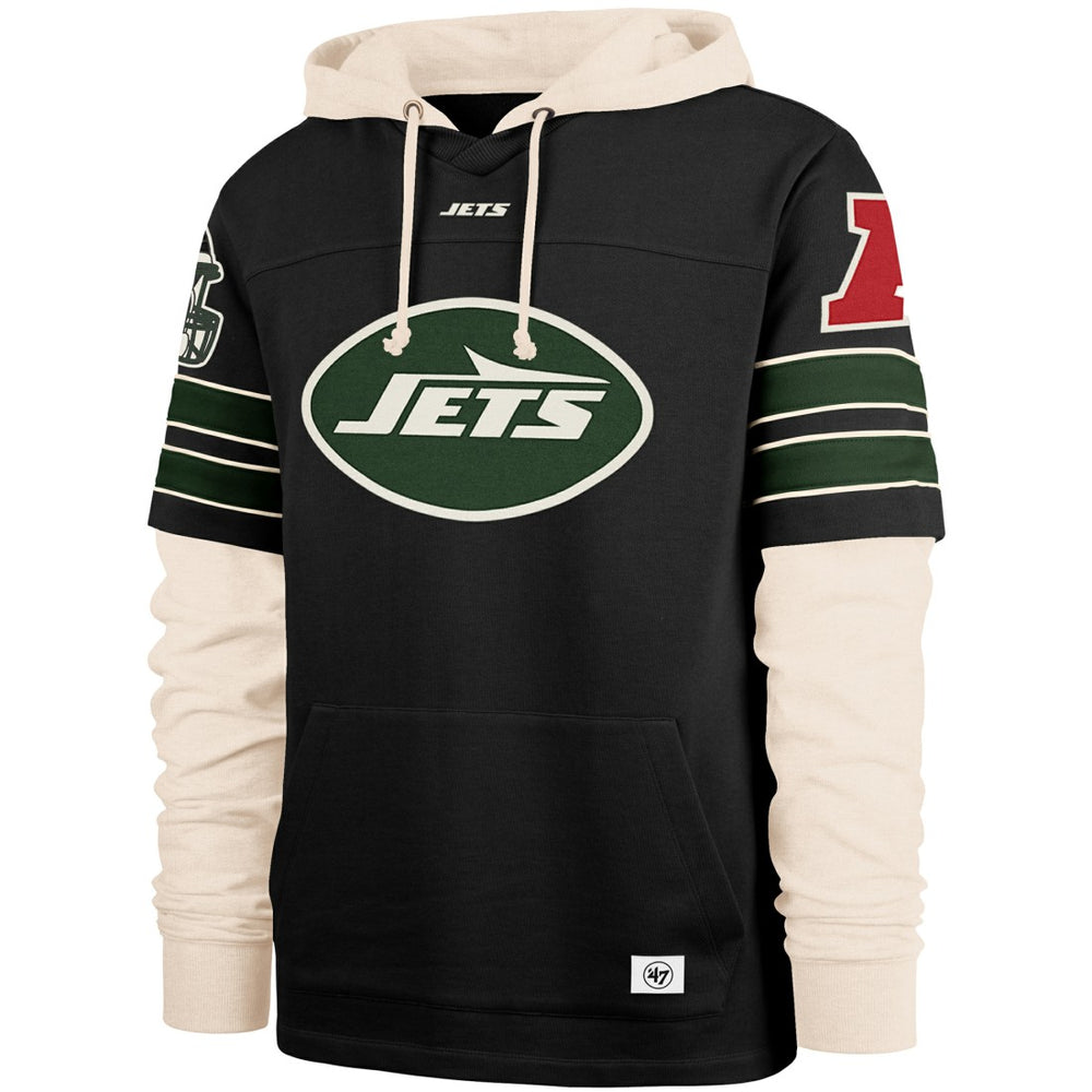 New York Jets '47 Split Zone Cornerback Duo Hoodie - Black - 47 brand