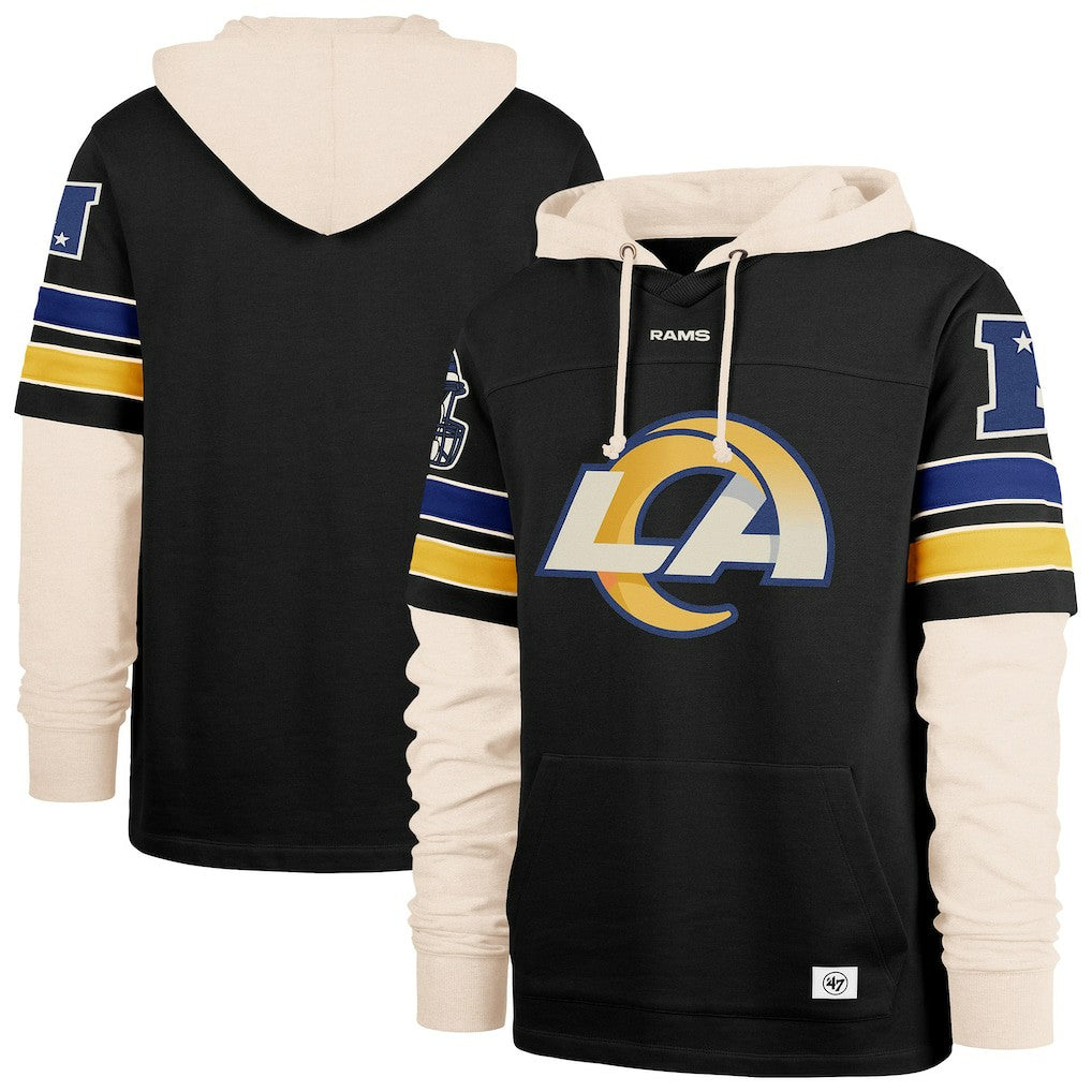 Los Angeles Rams '47 Split Zone Cornerback Duo Hoodie - Black - 47 brand
