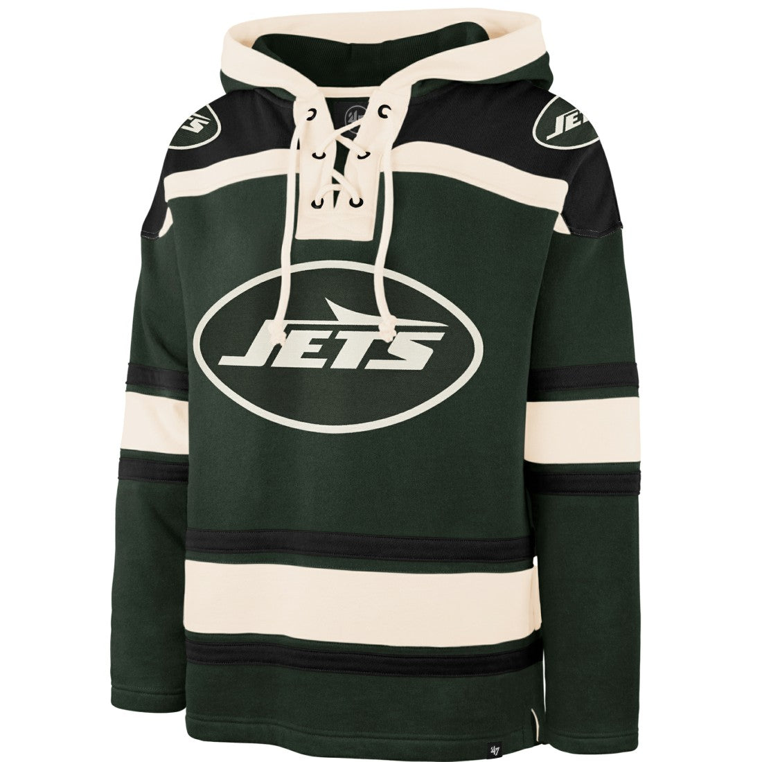 New York Jets '47 Men's Superior Lacer Hoodie - Dark Green - 47 brand