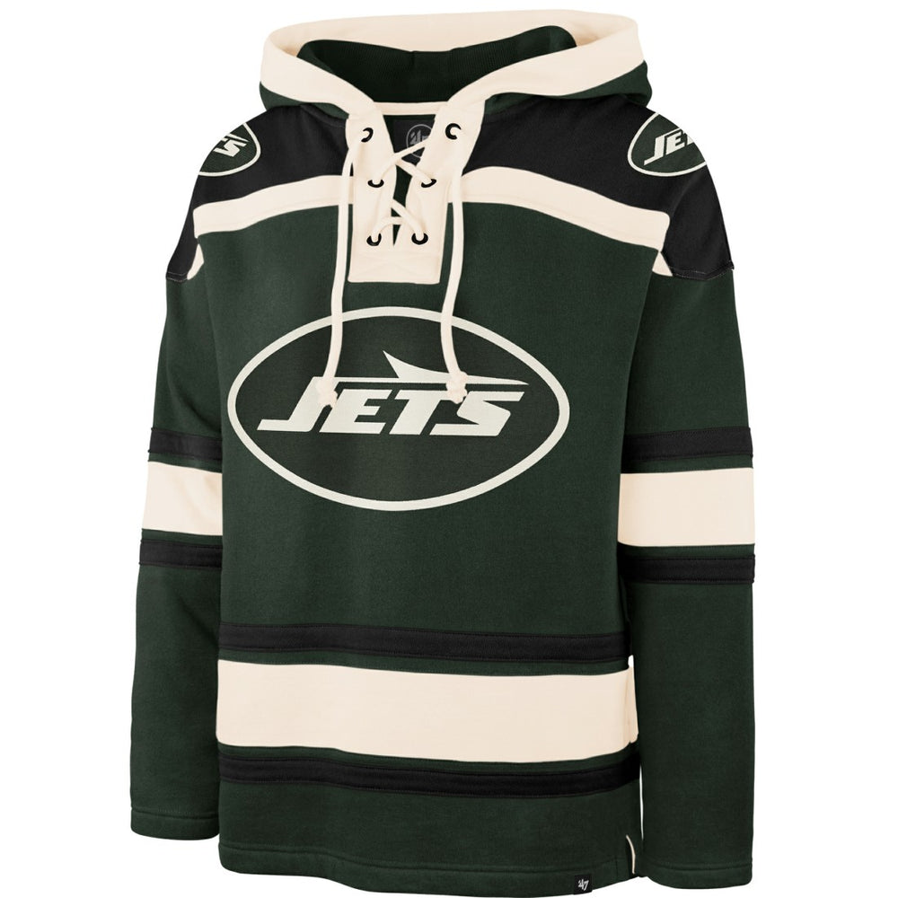 New York Jets '47 Men's Superior Lacer Hoodie - Dark Green - 47 brand