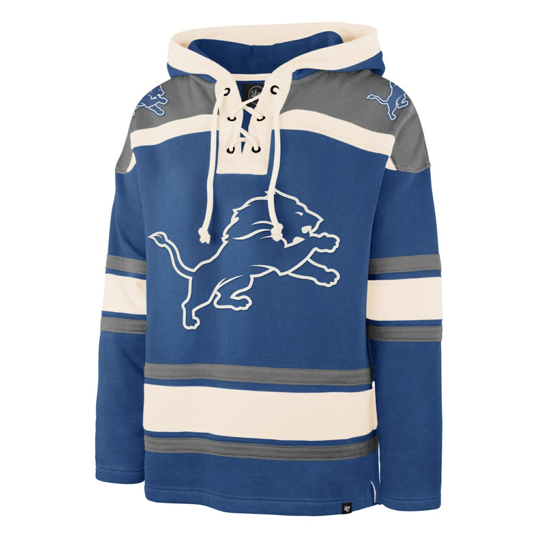 Detroit Lions '47 Men's Superior Lacer Hoodie - Blue - 47 brand