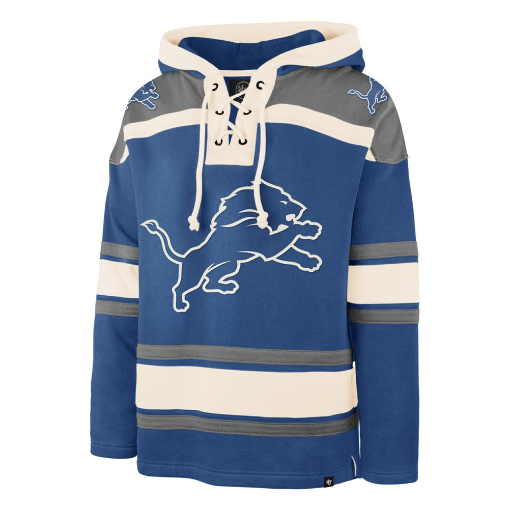 Detroit Lions '47 Men's Superior Lacer Hoodie - Blue - 47 brand
