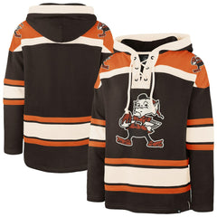 Cleveland Browns '47 Throwback Superior Lacer Hoodie - Brown - 47 brand