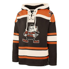 Cleveland Browns '47 Throwback Superior Lacer Hoodie - Brown - 47 brand