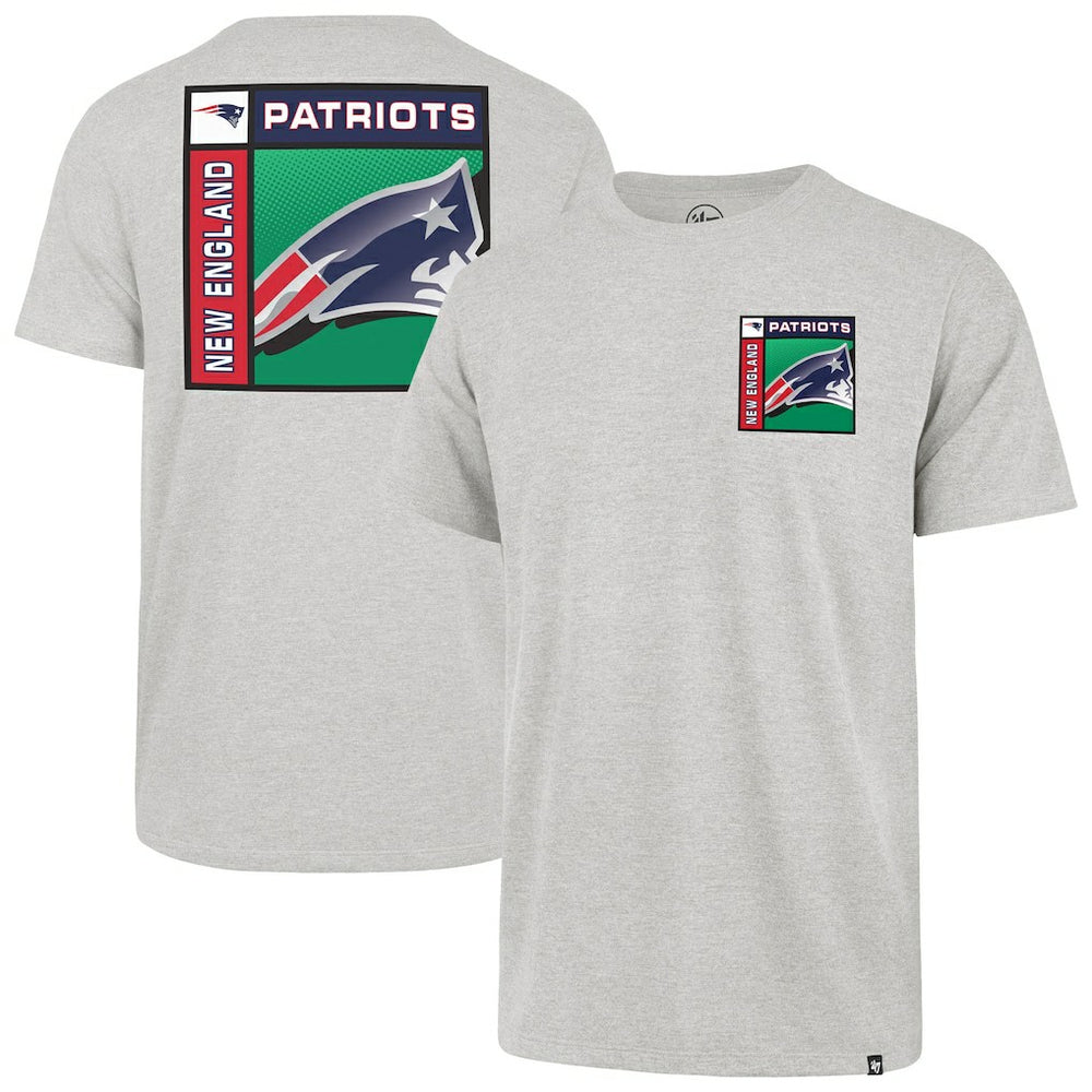 New England Patriots '47 Chrome Plate Franklin T-Shirt - Gray - 47 brand