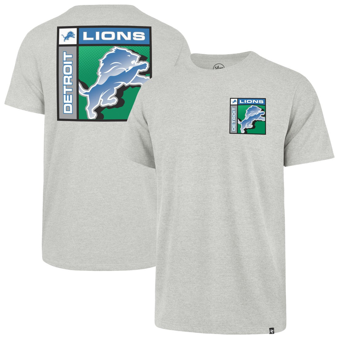 Detroit Lions '47 Chrome Plate Franklin T-Shirt - Gray - 47 brand