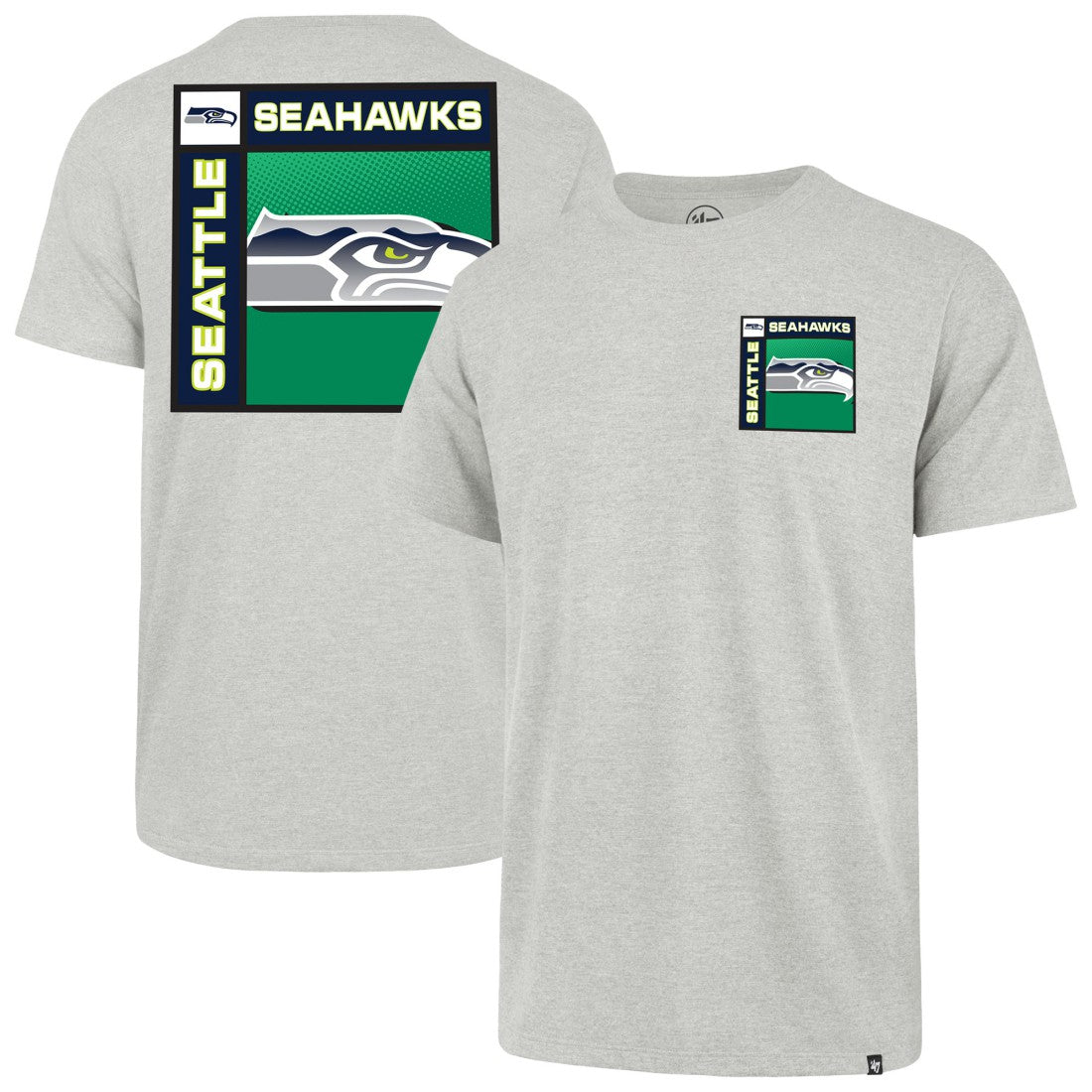 Seattle Seahawks '47 Chrome Plate Franklin T-Shirt - Gray - 47 brand