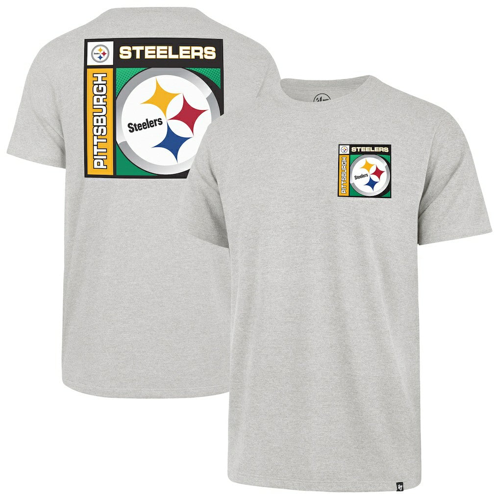 Pittsburgh Steelers '47 Chrome Plate Franklin T-Shirt - Gray - 47 brand