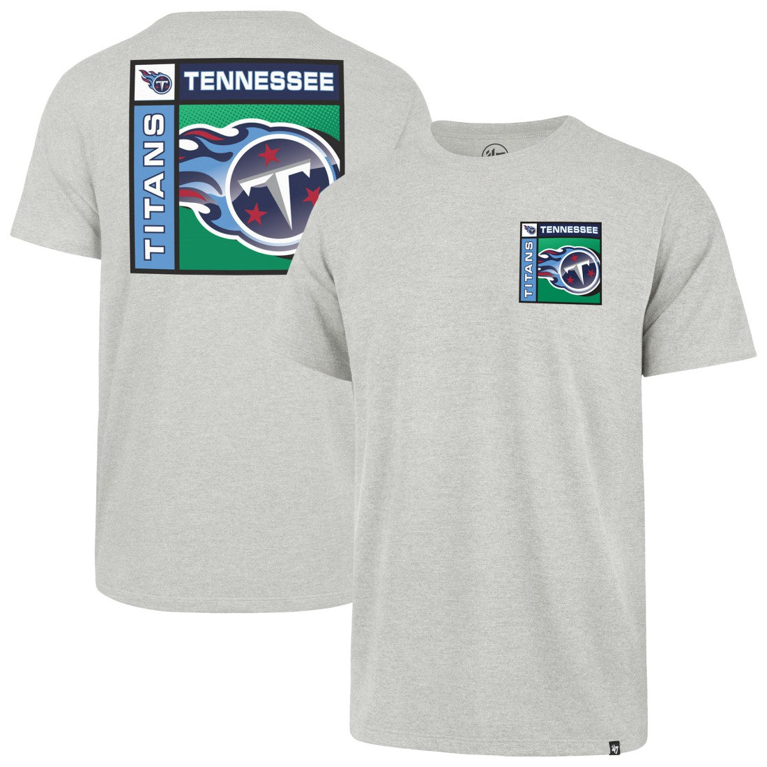 Tennessee Titans '47 Chrome Plate Franklin T-Shirt - Gray - 47 brand
