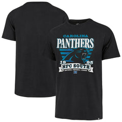 Carolina Panthers '47 Stripe Splash Franklin T-Shirt - Black - 47 brand