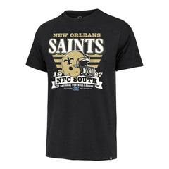 New Orleans Saints '47 Stripe Splash Franklin Throwback T-Shirt - Black - 47 brand