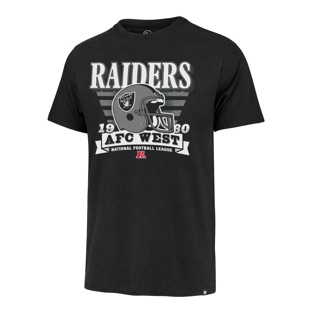 Las Vegas Raiders '47 Stripe Splash Franklin Throwback T-Shirt - Black - 47 brand