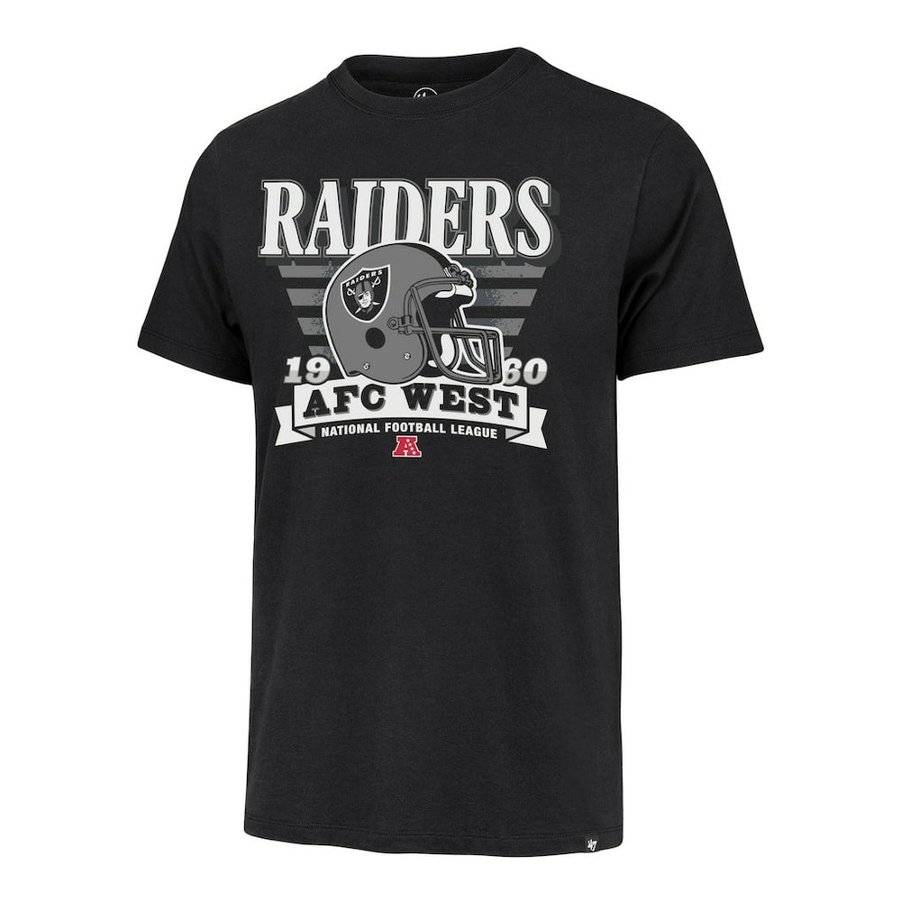 Las Vegas Raiders '47 Stripe Splash Franklin Throwback T-Shirt - Black - 47 brand