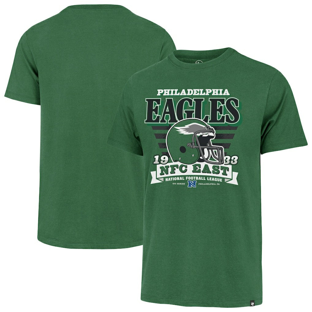 Philadelphia Eagles '47 Stripe Splash Franklin Throwback T-Shirt - Kelly Green - 47 brand