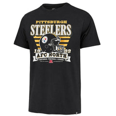 Pittsburgh Steelers '47 Stripe Splash Franklin Throwback T-Shirt - Black - 47 brand