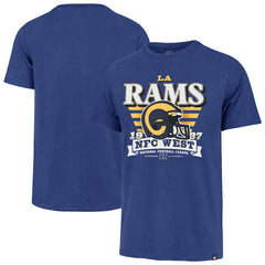 Los Angeles Rams '47 Stripe Splash Franklin Throwback T-Shirt - Royal - 47 brand
