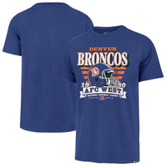 Denver Broncos '47 Stripe Splash Franklin Throwback T-Shirt - Royal - 47 brand