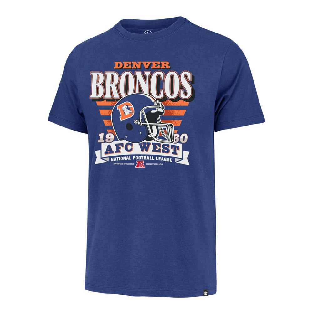 Denver Broncos '47 Stripe Splash Franklin Throwback T-Shirt - Royal - 47 brand