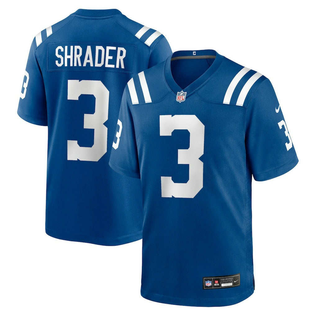 Spencer Shrader Indianapolis Colts Team Game Jersey - Royal - Nike