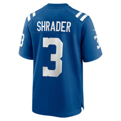 Spencer Shrader Indianapolis Colts Team Game Jersey - Royal - Nike