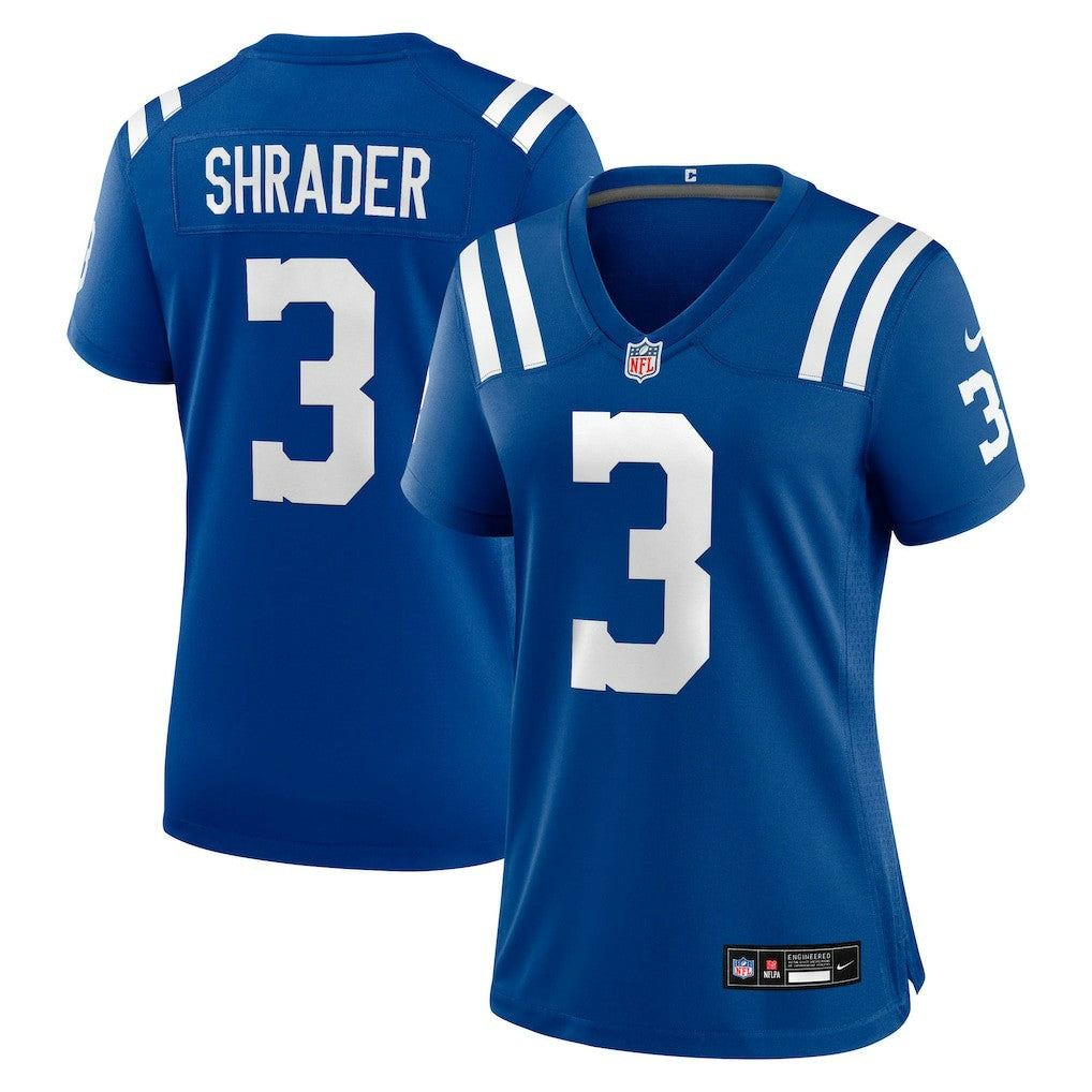 Spencer Shrader Indianapolis Colts Women's Team Game Jersey - Royal - Nike