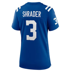 Spencer Shrader Indianapolis Colts Women's Team Game Jersey - Royal - Nike